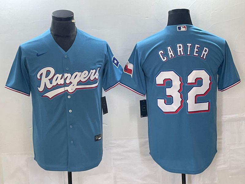 Men Texas Rangers #32 Carter Blue Game Nike 2023 MLB Jersey style 1->texas rangers->MLB Jersey